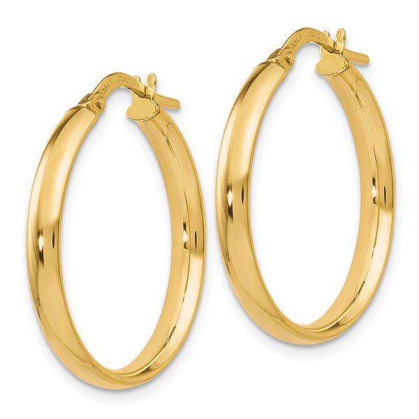 Leslie's 10K Gold Polished Hoop Earrings - Image 2