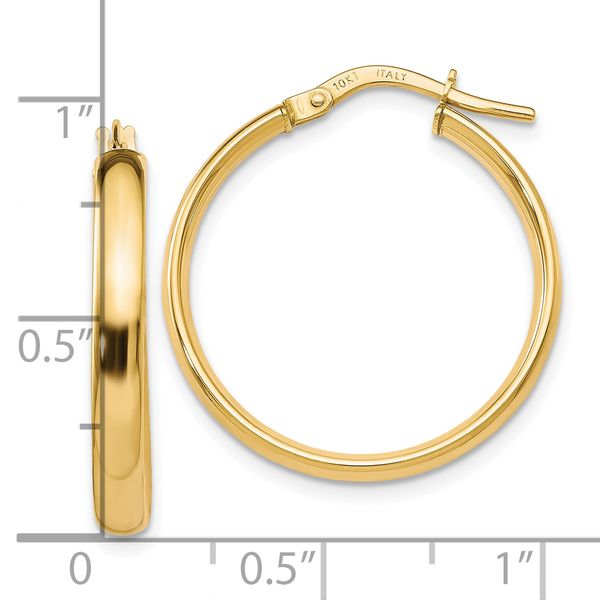 Leslie's 10K Gold Polished Hoop Earrings - Image 4