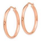 Leslie's 10K Rose Gold Polished Hoop Earrings - Image 2