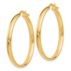 10K Polished Hoop Earrings - Image 2
