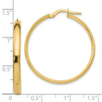 10K Polished Hoop Earrings - Image 4