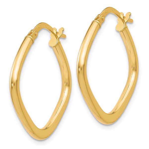 Leslie's 10K Polished Square Hoop Earrings - Image 2