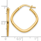 Leslie's 10K Polished Square Hoop Earrings - Image 4