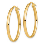 Leslie's 10K Polished Oval Hoop Earrings - Image 2