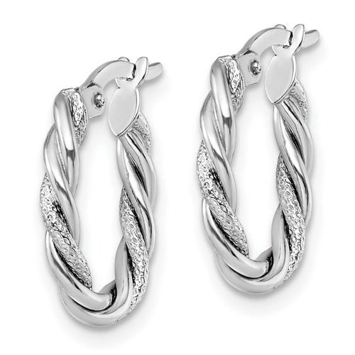 10K White Gold Earrings - Image 2