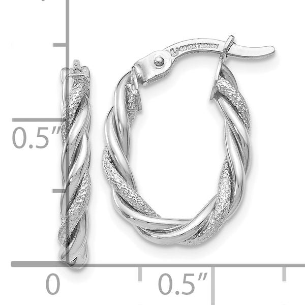 10K White Gold Earrings - Image 3
