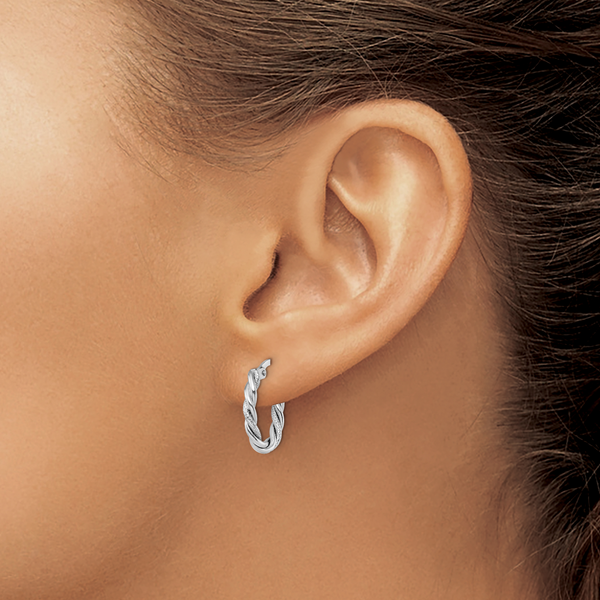 10K White Gold Earrings - Image 4