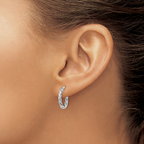10K White Gold Earrings - Image 4