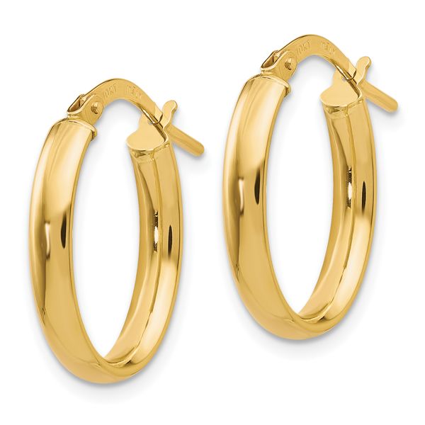 Leslie's 10K Polished Yellow Gold Hoop Earrings - Image 2