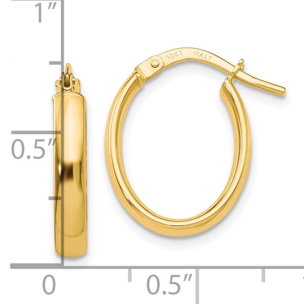 Leslie's 10K Polished Yellow Gold Hoop Earrings - Image 4