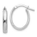 Leslie's 10K Polished White Gold Hoop Earrings