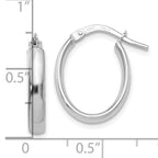 Leslie's 10K Polished White Gold Hoop Earrings - Image 4