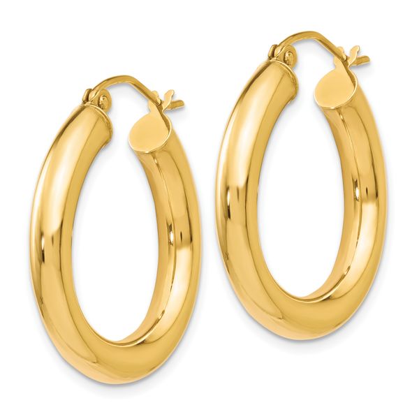 Leslie's 10K Polished Lightweight Hoop Earrings - Image 2