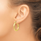 Leslie's 10K Polished Lightweight Hoop Earrings - Image 3
