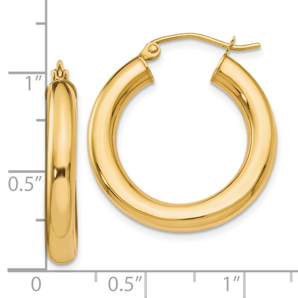 Leslie's 10K Polished Lightweight Hoop Earrings - Image 4