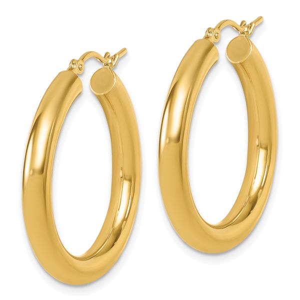 Leslie's 10K Polished Lightweight Hoop Earrings - Image 2