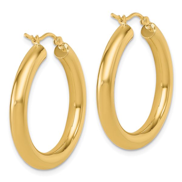 Leslie's 10K Polished Lightweight Hoop Earrings - Image 4
