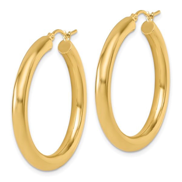 Leslie's 10K Polished Lightweight Hoop Earrings - Image 2