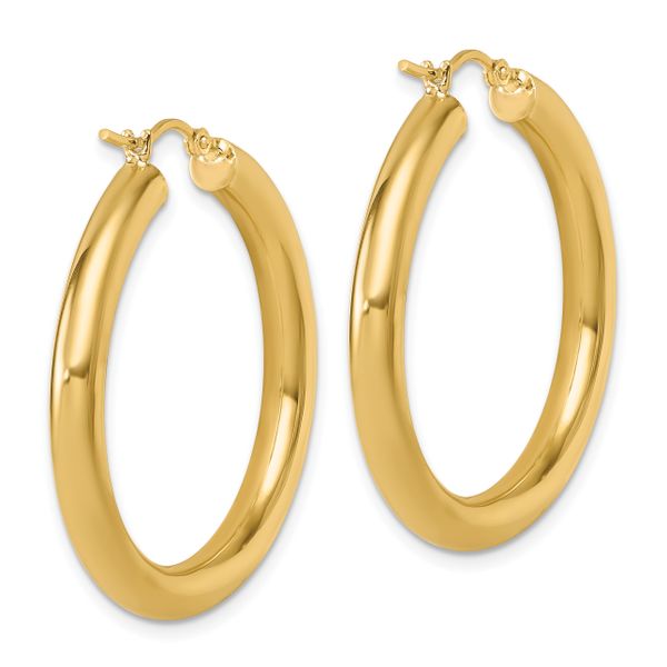 Leslie's 10K Polished Lightweight Hoop Earrings - Image 4