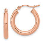 Leslie's 10K Rose Gold Polished Hoop Earrings