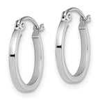 Leslie's 10K White Gold Polished Hoop Earrings - Image 2