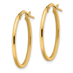 Leslie's 10K Polished Oval Hoop Earrings - Image 2