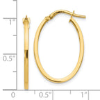 Leslie's 10K Polished Oval Hoop Earrings - Image 3
