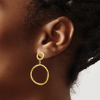 Leslie's 10K Polished Round Post Dangle Earrings - Image 3