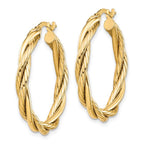 Leslie's 10K Polished Twisted Hoop Earrings - Image 2