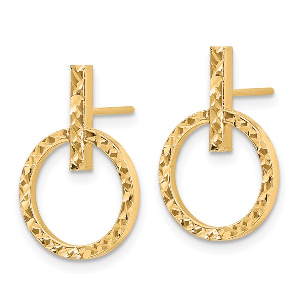 Leslie's 10K Polished D/C Post Dangle Earrings - Image 2