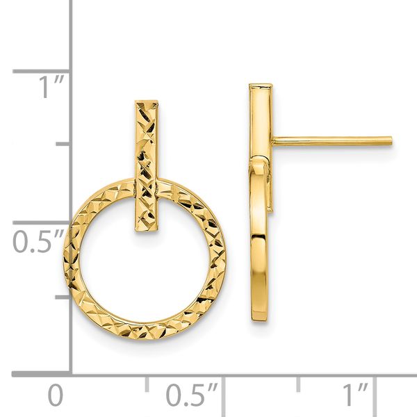 Leslie's 10K Polished D/C Post Dangle Earrings - Image 4