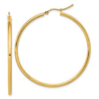 Leslie's 10K Polished Hinged Hoop Earrings