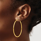 Leslie's 10K Polished Hinged Hoop Earrings - Image 3