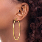 Leslie's 10K Polished Hinged Hoop Earrings - Image 3