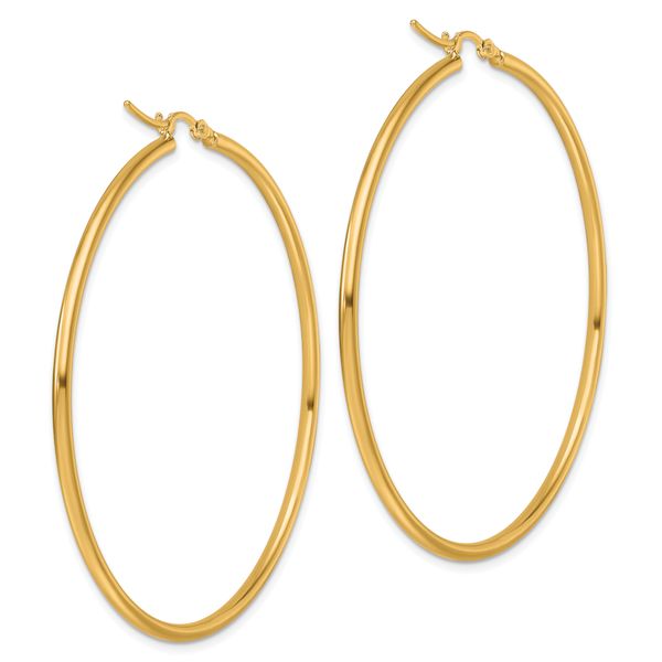 Leslie's 10K Polished Hinged Hoop Earrings - Image 4