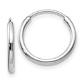 Leslie's 10k White Gold 1.5mm Polished Endless Hoop Earrings