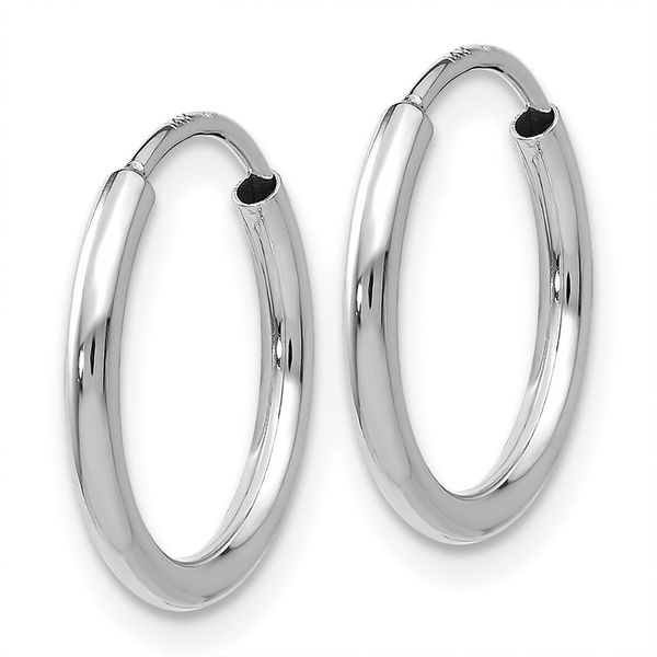 Leslie's 10k White Gold 1.5mm Polished Endless Hoop Earrings - Image 2
