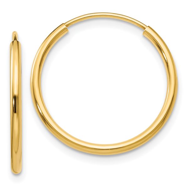 Leslie's 10k 1.5mm Polished Round Endless Hoop Earrings
