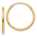 Leslie's 10k 1.5mm Polished Round Endless Hoop Earrings