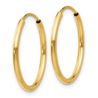 Leslie's 10k 1.5mm Polished Round Endless Hoop Earrings - Image 2