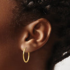 Leslie's 10k 1.5mm Polished Round Endless Hoop Earrings - Image 3