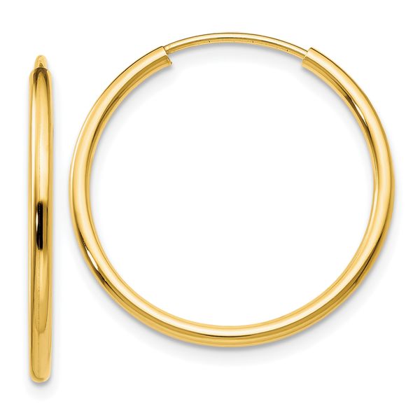 Leslie's 10k 1.5mm Polished Round Endless Hoop Earrings