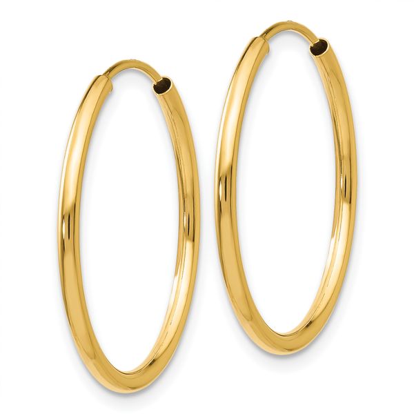 Leslie's 10k 1.5mm Polished Round Endless Hoop Earrings - Image 2
