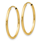 Leslie's 10k 1.5mm Polished Round Endless Hoop Earrings - Image 2
