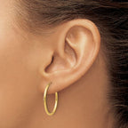 Leslie's 10k 1.5mm Polished Round Endless Hoop Earrings - Image 3
