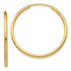 Leslie's 10k 1.5mm Polished Round Endless Hoop Earrings