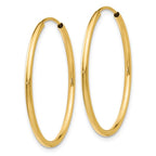 Leslie's 10k 1.5mm Polished Round Endless Hoop Earrings - Image 2