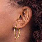 Leslie's 10k 1.5mm Polished Round Endless Hoop Earrings - Image 3