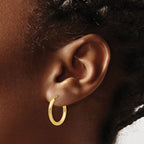 Leslie's 10k Polished Round Endless 2mm Hoop Earrings - Image 3