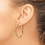Leslie's 10k Diamond-cut 2mm Round Tube Hoop Earrings - Image 3